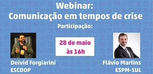 O Encontro Estadual de Comunicação Cooperativista 2020 contará com a presença da ESCOOP