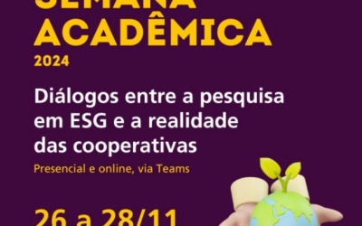 ESG e a realidade nas cooperativas é tema de Semana Acadêmica da Escoop