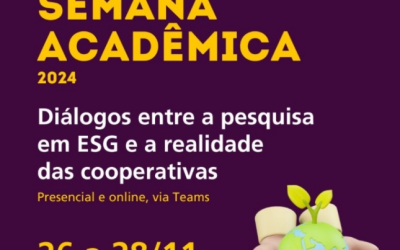 ESG e a realidade nas cooperativas é tema de Semana Acadêmica da Escoop